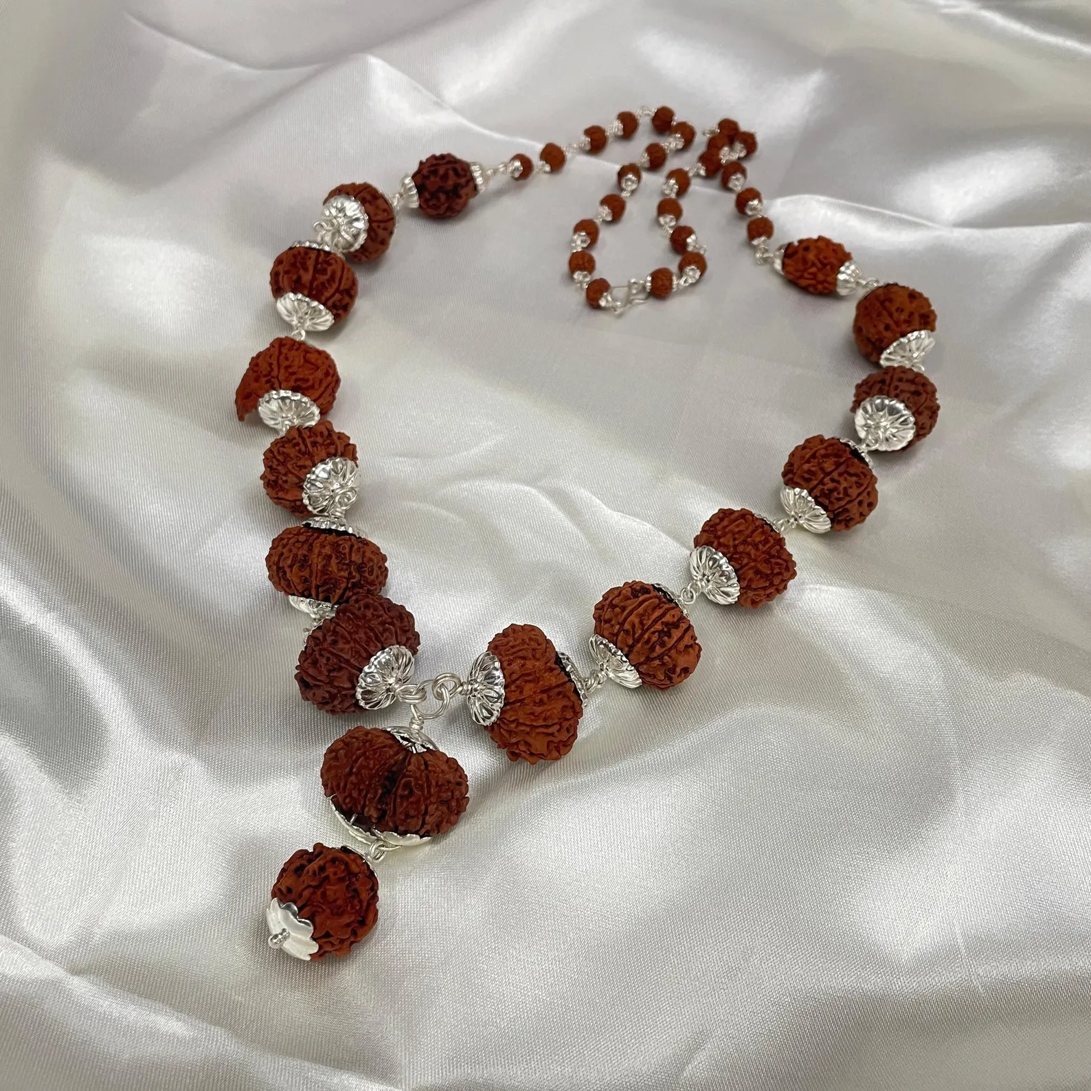 Energized Siddha Rudraksha Mala, 1-14 Mukhi Rudraksha Mala IGL Certified (pure nepali) - Image 3